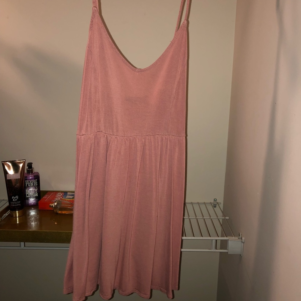 Pink fashion nova cross back dress